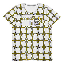 Load image into Gallery viewer, Men&#39;s Athletic T-shirt &quot;consiStenCy is KEY (Printed/Layered)
