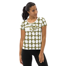 Load image into Gallery viewer, Women&#39;s Athletic T-shirt &quot;consiStenCy is KEY with KEY Cluster&quot;
