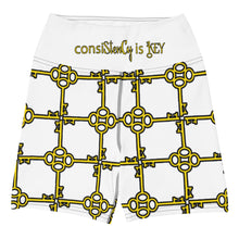 Load image into Gallery viewer, Yoga Shorts &quot;KEY Cluster with consiStenCy is KEY&quot;
