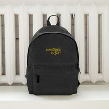 Load image into Gallery viewer, Backpack &quot;conisStenCy is KEY (Embroidered)&quot;
