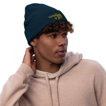 Load image into Gallery viewer, Unisex &quot;consiStenCy is KEY (Embroidered)&quot; Recycled cuffed beanie
