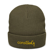 Load image into Gallery viewer, Recycled cuffed beanie &quot;consiSitenCy (Embroidered)&quot;
