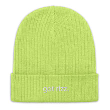 Load image into Gallery viewer, &quot;got rizz.&quot; Ribbed knit beanie
