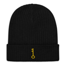 Load image into Gallery viewer, &quot;Single KEY (Embroidered)&quot; Ribbed knit beanie
