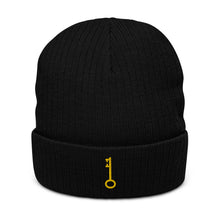 Load image into Gallery viewer, &quot;Single KEY (Embroidered)&quot; Ribbed knit beanie
