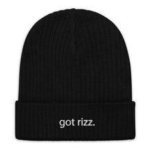 Load image into Gallery viewer, &quot;got rizz.&quot; Ribbed knit beanie
