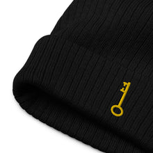 Load image into Gallery viewer, &quot;Single KEY (Embroidered)&quot; Ribbed knit beanie
