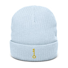 Load image into Gallery viewer, &quot;Single KEY (Embroidered)&quot; Ribbed knit beanie
