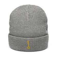 Load image into Gallery viewer, &quot;Single KEY (Embroidered)&quot; Ribbed knit beanie
