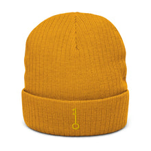 Load image into Gallery viewer, &quot;Single KEY (Embroidered)&quot; Ribbed knit beanie
