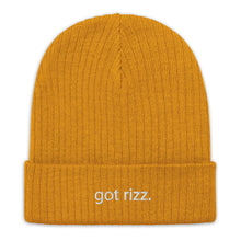 Load image into Gallery viewer, &quot;got rizz.&quot; Ribbed knit beanie
