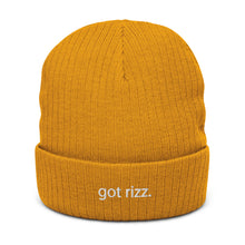 Load image into Gallery viewer, &quot;got rizz.&quot; Ribbed knit beanie
