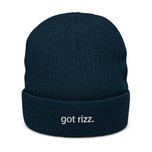 Load image into Gallery viewer, &quot;got rizz.&quot; Ribbed knit beanie
