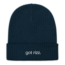 Load image into Gallery viewer, &quot;got rizz.&quot; Ribbed knit beanie
