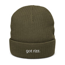 Load image into Gallery viewer, &quot;got rizz.&quot; Ribbed knit beanie
