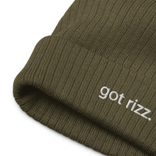 Load image into Gallery viewer, &quot;got rizz.&quot; Ribbed knit beanie
