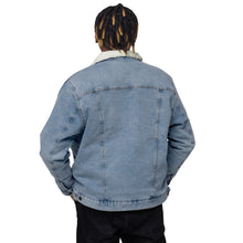 Load image into Gallery viewer, Unisex denim sherpa jacket &quot;StenCy KEY (Embroidered)&quot;
